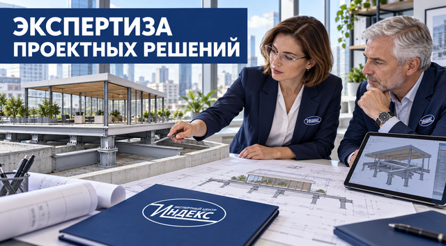 Инженеры ИНДЕКС анализируют проект павильона на кровле и передачу нагрузок на здание