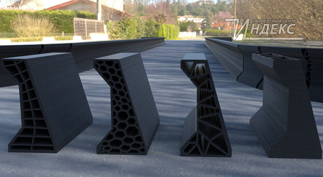 Бетонное заграждение,напечатанное при помощи 3D печати